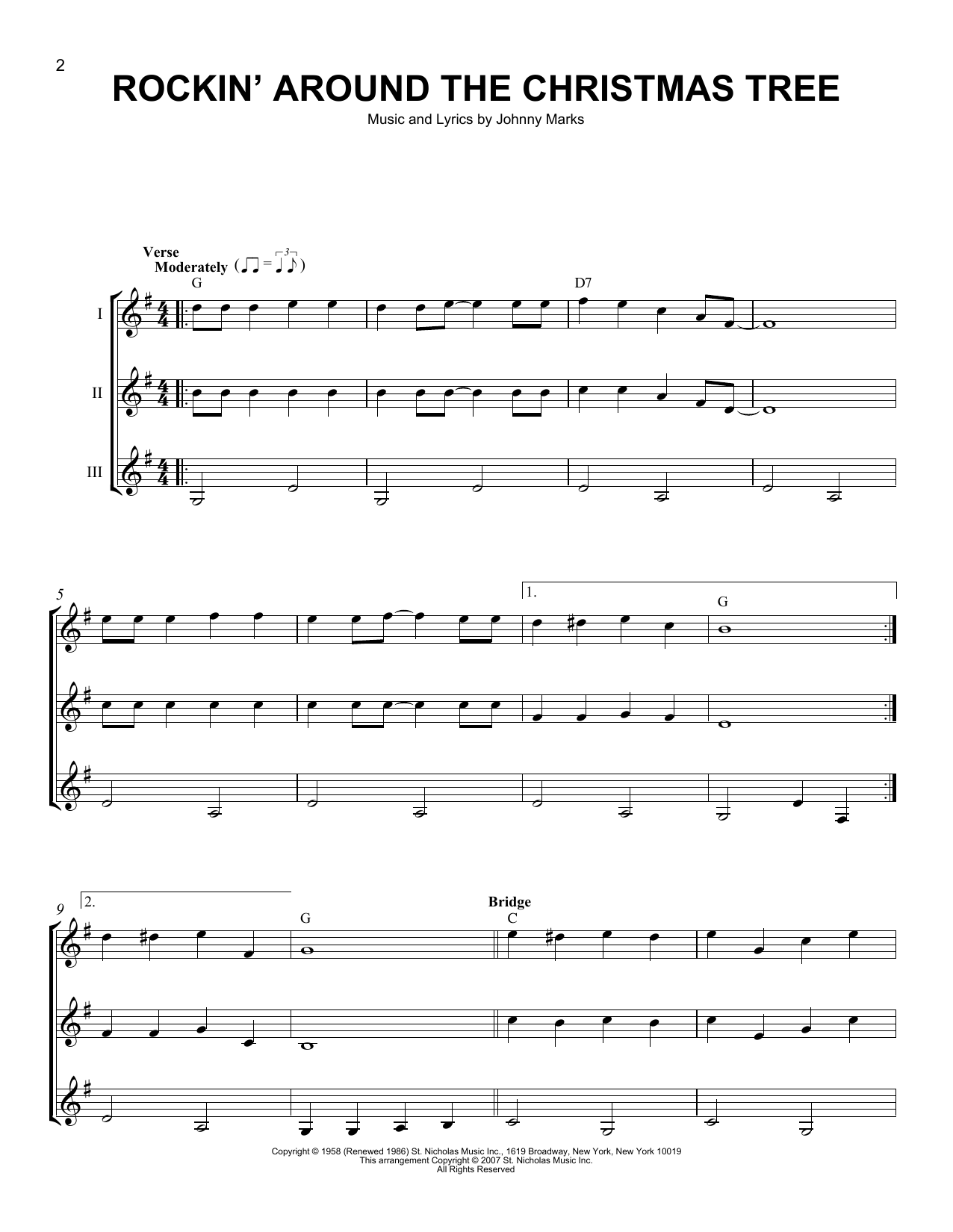 Download J Arnold Rockin' Around The Christmas Tree Sheet Music and learn how to play GTRENS PDF digital score in minutes
