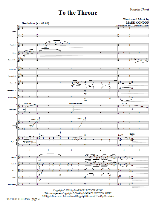 Download J. Daniel Smith To The Throne - Full Score Sheet Music and learn how to play Choir Instrumental Pak PDF digital score in minutes