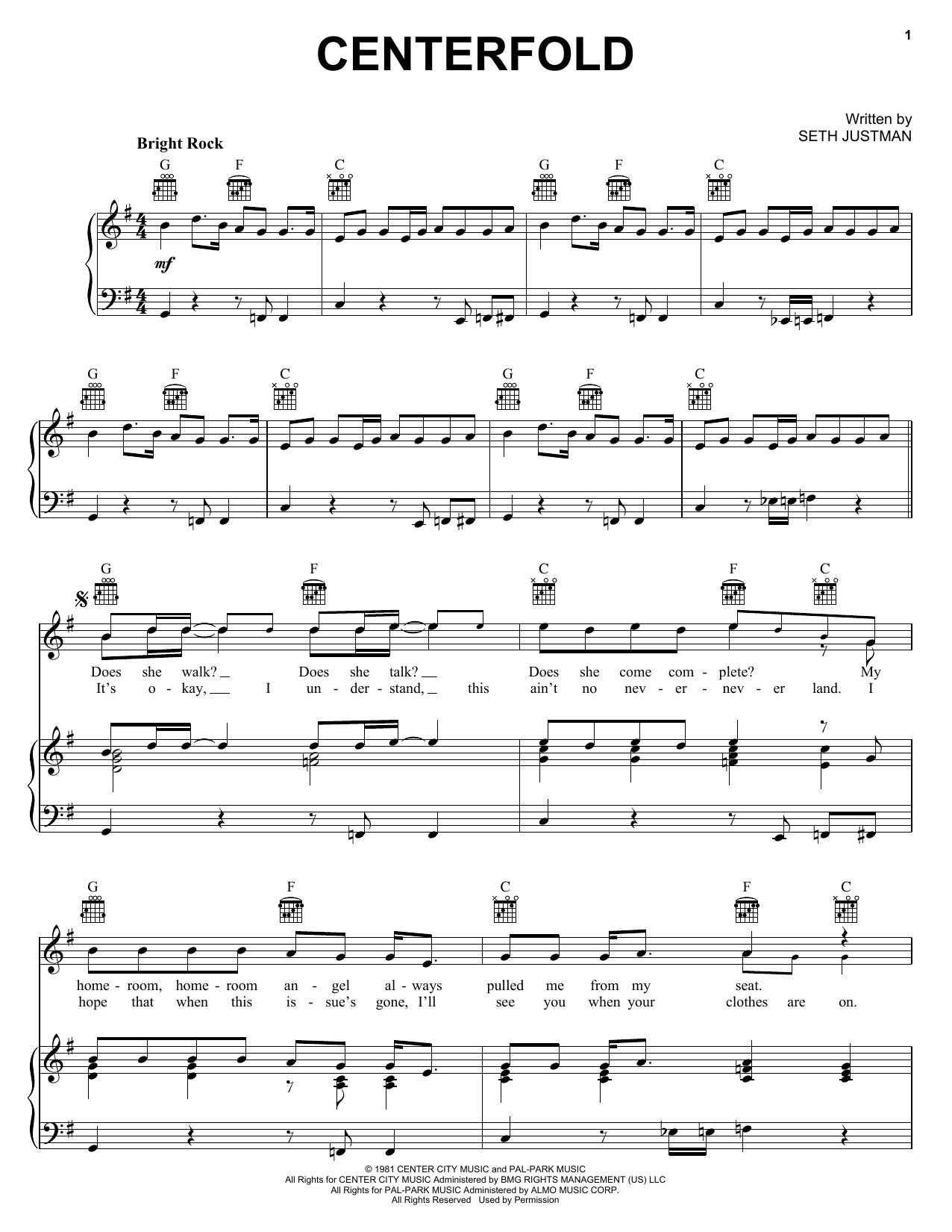 Download J. Geils Band Centerfold Sheet Music and learn how to play Alto Saxophone PDF digital score in minutes