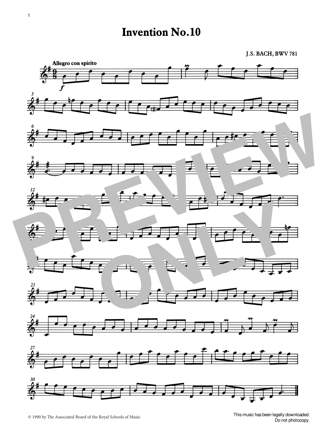 Download J. S. Bach Invention No.10 from Graded Music for Tuned Percussion, Book III Sheet Music and learn how to play Percussion Solo PDF digital score in minutes