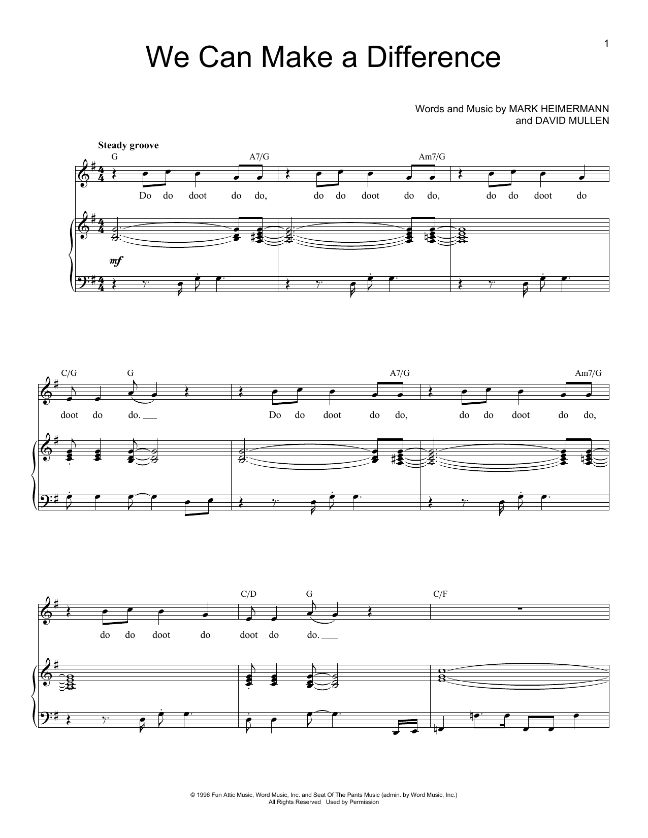 Download Jaci Velasquez We Can Make A Difference Sheet Music and learn how to play Easy Piano PDF digital score in minutes