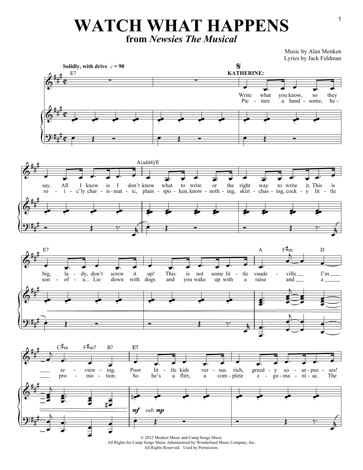 Download Jack Feldman Watch What Happens Sheet Music and learn how to play Melody Line, Lyrics & Chords PDF digital score in minutes