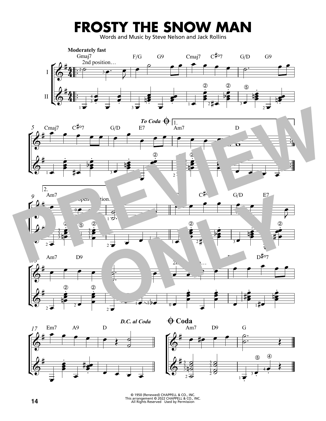 Download Jack Rollins Frosty The Snow Man (arr. Mark Phillips) Sheet Music and learn how to play Easy Guitar Tab PDF digital score in minutes