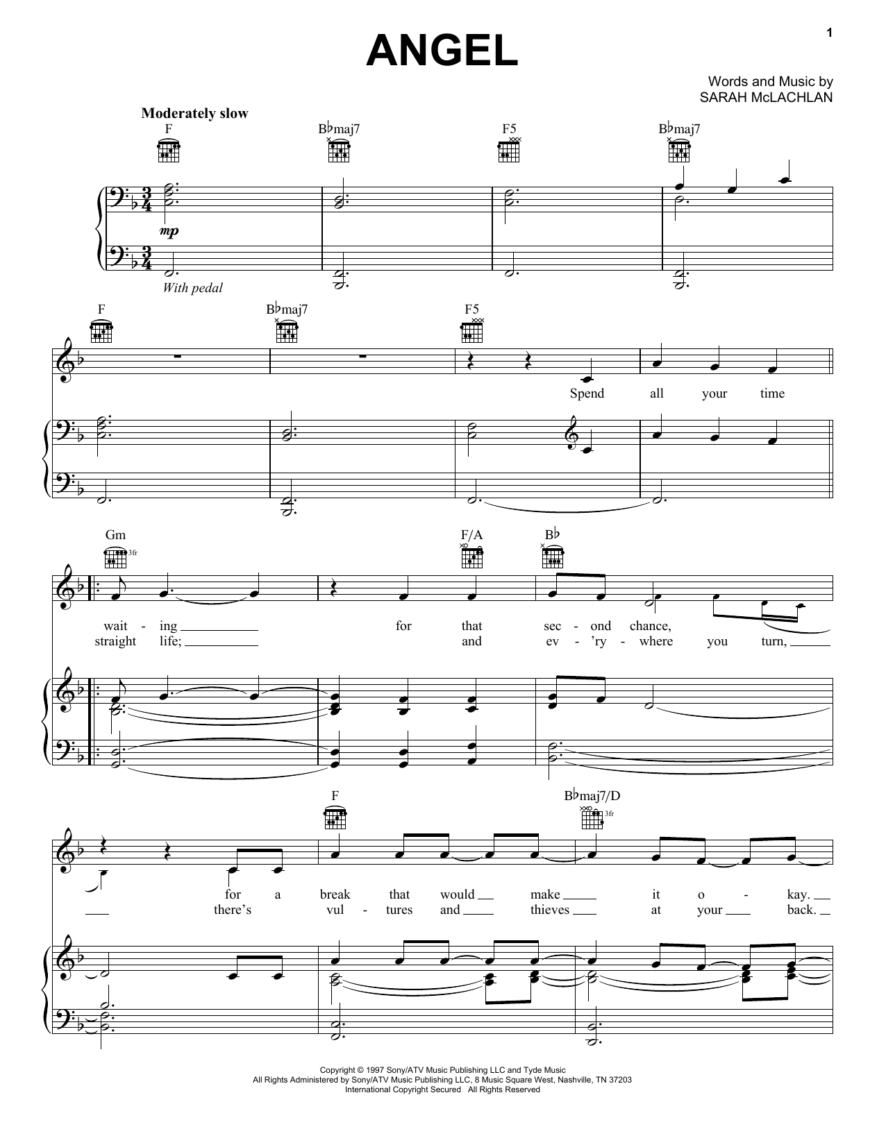 Download Jackie Evancho Angel Sheet Music and learn how to play Piano, Vocal & Guitar (Right-Hand Melody) PDF digital score in minutes