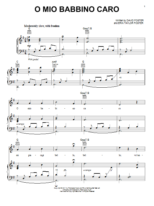 Download Jackie Evancho O Mio Babbino Caro Sheet Music and learn how to play Piano, Vocal & Guitar (Right-Hand Melody) PDF digital score in minutes