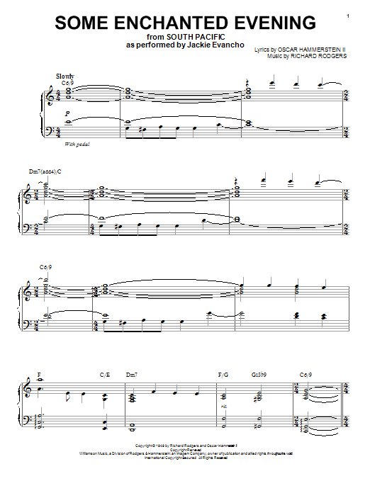 Download Jackie Evancho Some Enchanted Evening Sheet Music and learn how to play Piano & Vocal PDF digital score in minutes