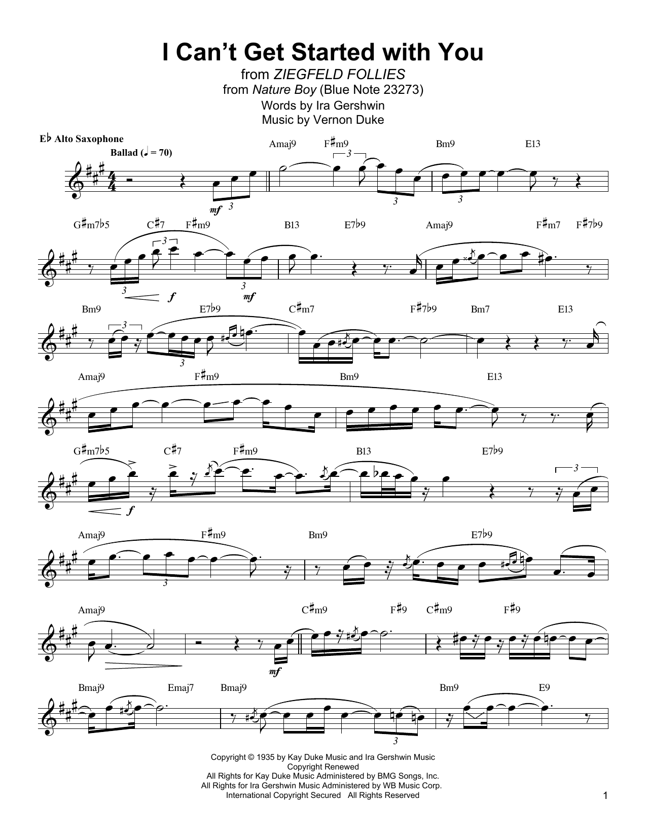 Download Jackie McLean I Can't Get Started Sheet Music and learn how to play Alto Sax Transcription PDF digital score in minutes