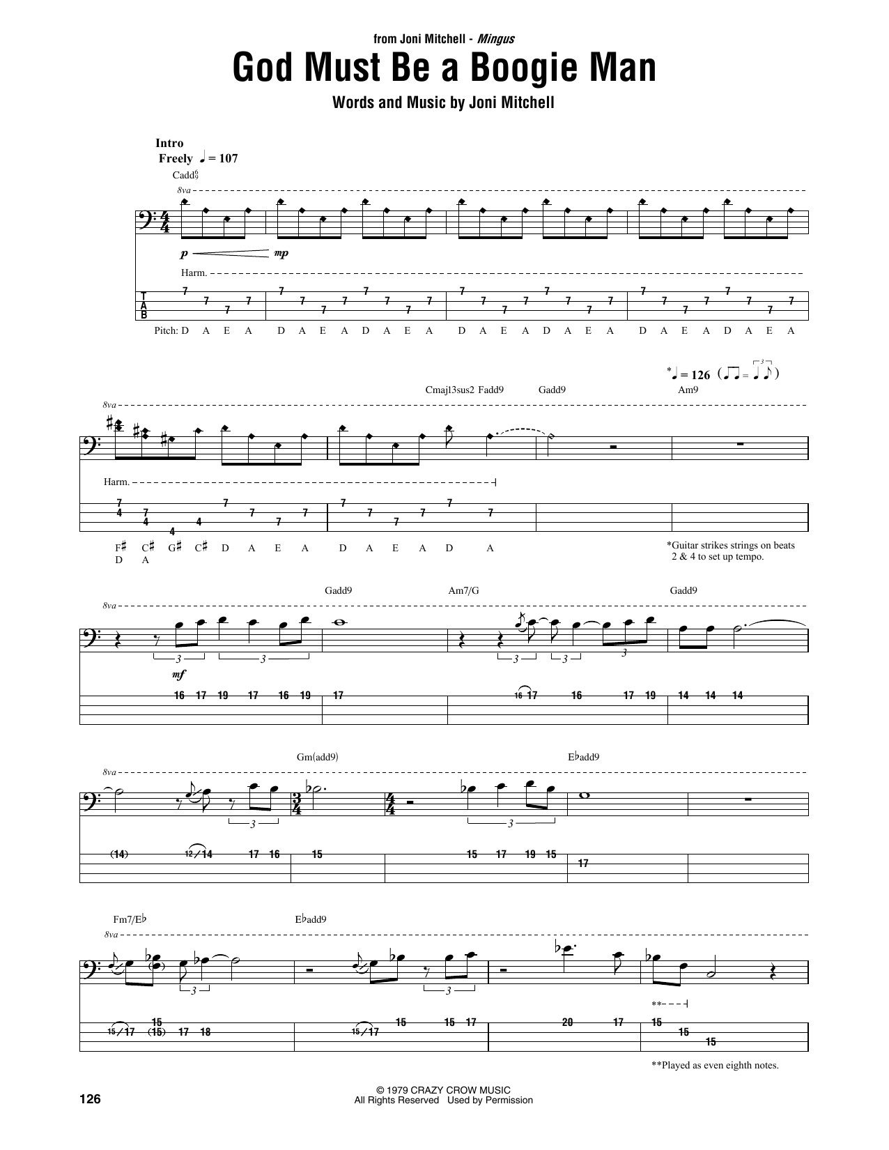 Download Jaco Pastorius God Must Be A Boogie Man Sheet Music and learn how to play Bass Guitar Tab PDF digital score in minutes