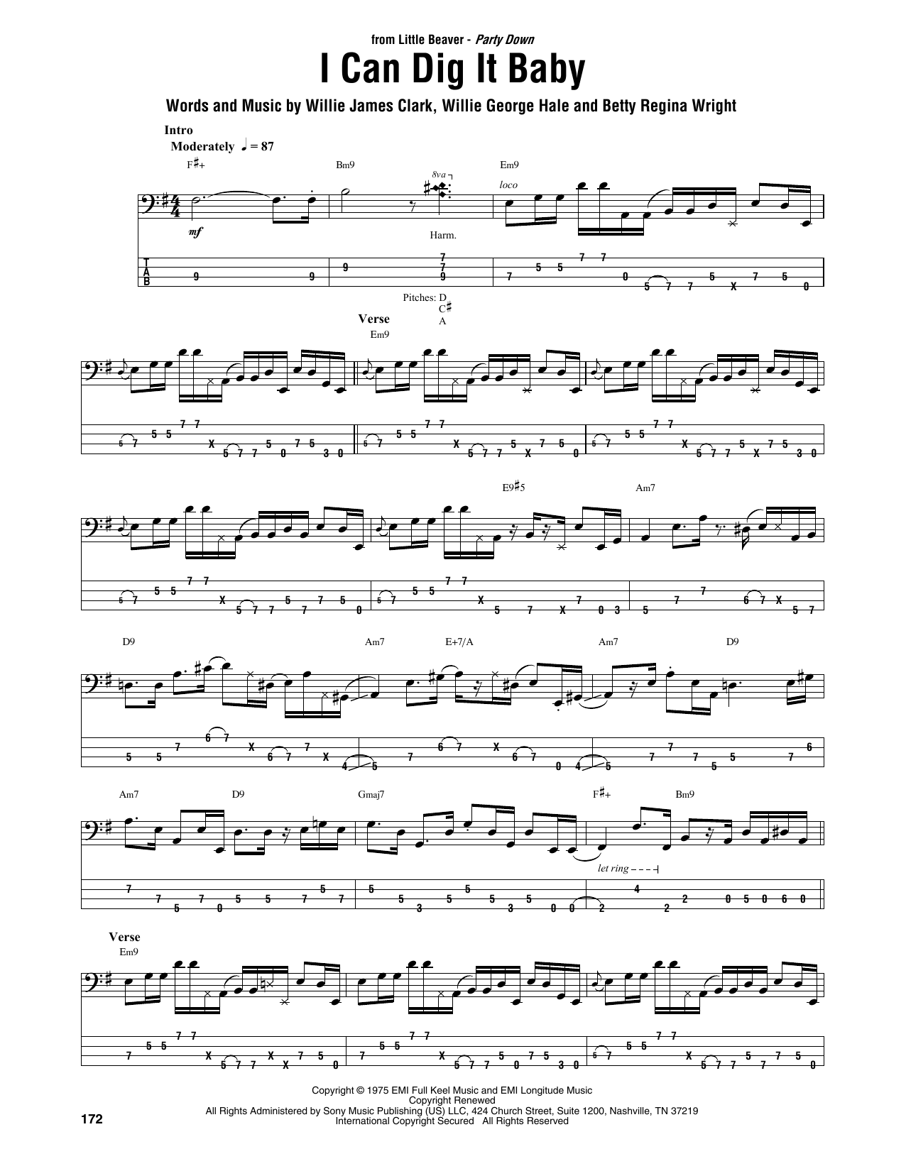 Download Jaco Pastorius I Can Dig It Baby Sheet Music and learn how to play Bass Guitar Tab PDF digital score in minutes