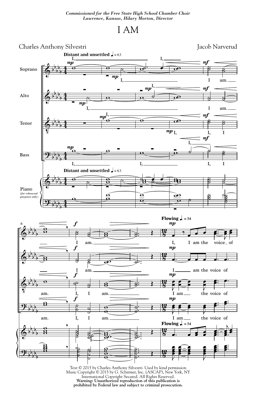 Download Jacob Narverud I Am Sheet Music and learn how to play SATB PDF digital score in minutes