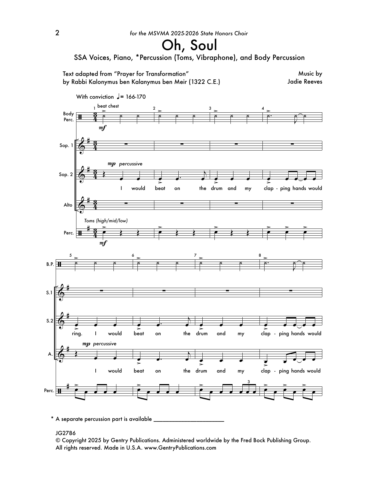 Download Jadie Douglass Reeves Oh, Soul Sheet Music and learn how to play SSA Choir PDF digital score in minutes