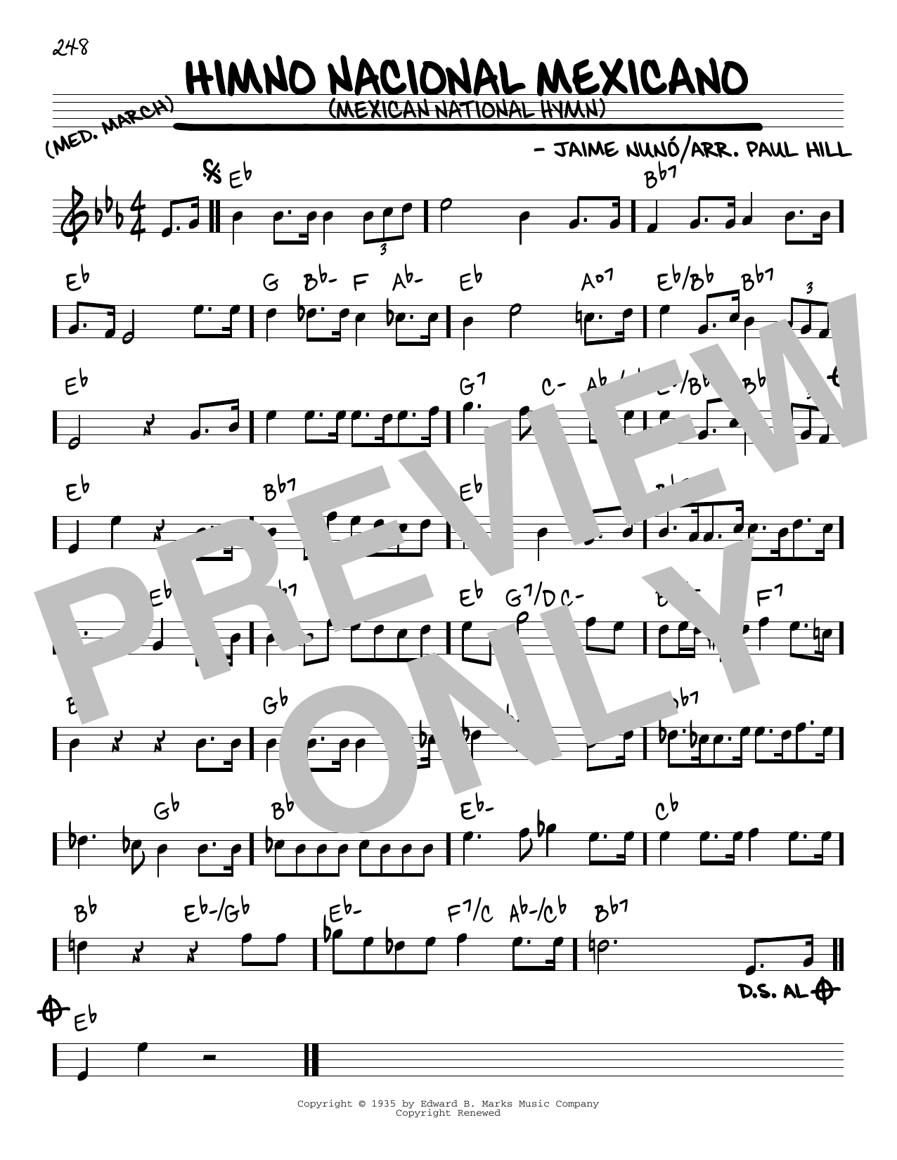 Download Jaime Nuno Himno Nacional Mexicano (Mexican National Hymn) Sheet Music and learn how to play Real Book – Melody & Chords PDF digital score in minutes