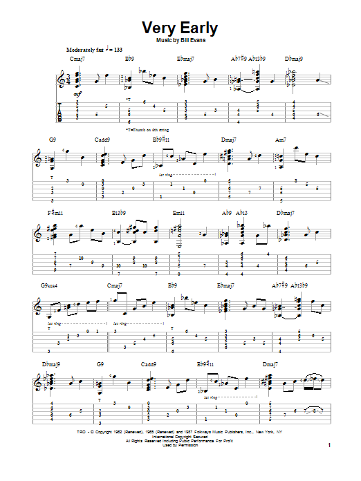 Download Jake Reichbart Very Early Sheet Music and learn how to play Guitar Tab PDF digital score in minutes