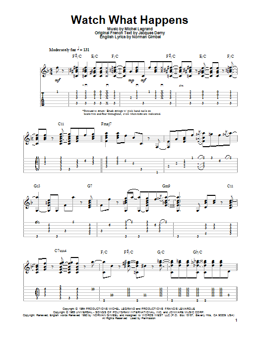 Download Jake Reichbart Watch What Happens Sheet Music and learn how to play Guitar Tab PDF digital score in minutes