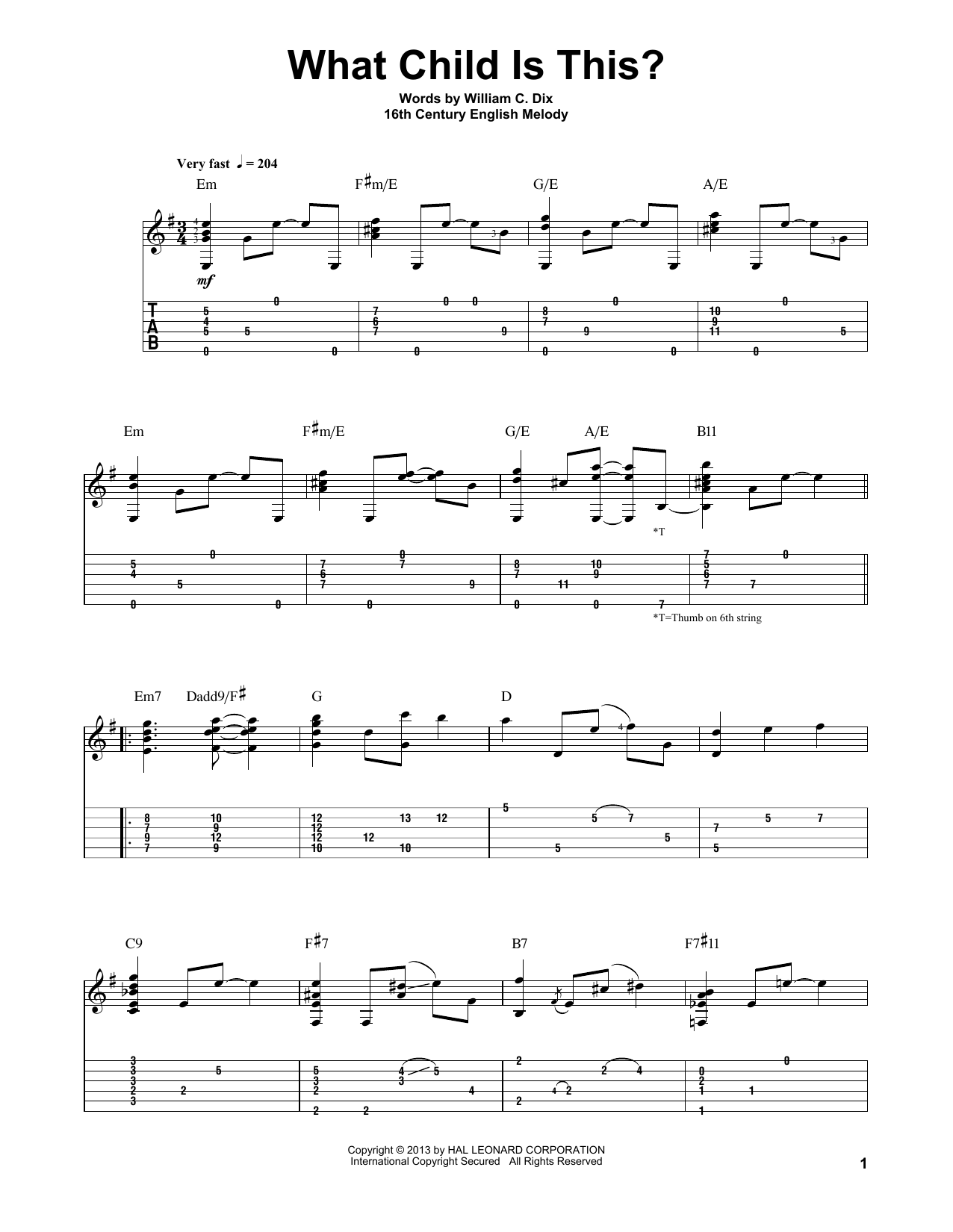 Download Jake Reichbart What Child Is This? Sheet Music and learn how to play Guitar Tab PDF digital score in minutes