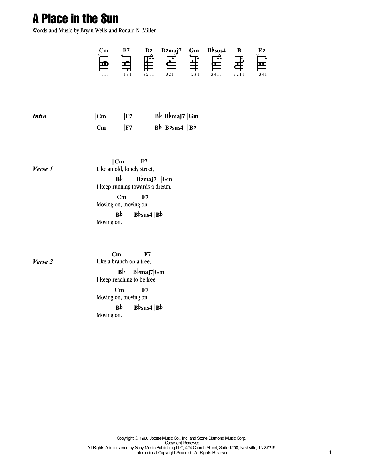 Download Jake Shimabukuro A Place In The Sun (feat. Jack Johnson with Paula Fuga) Sheet Music and learn how to play Ukulele PDF digital score in minutes