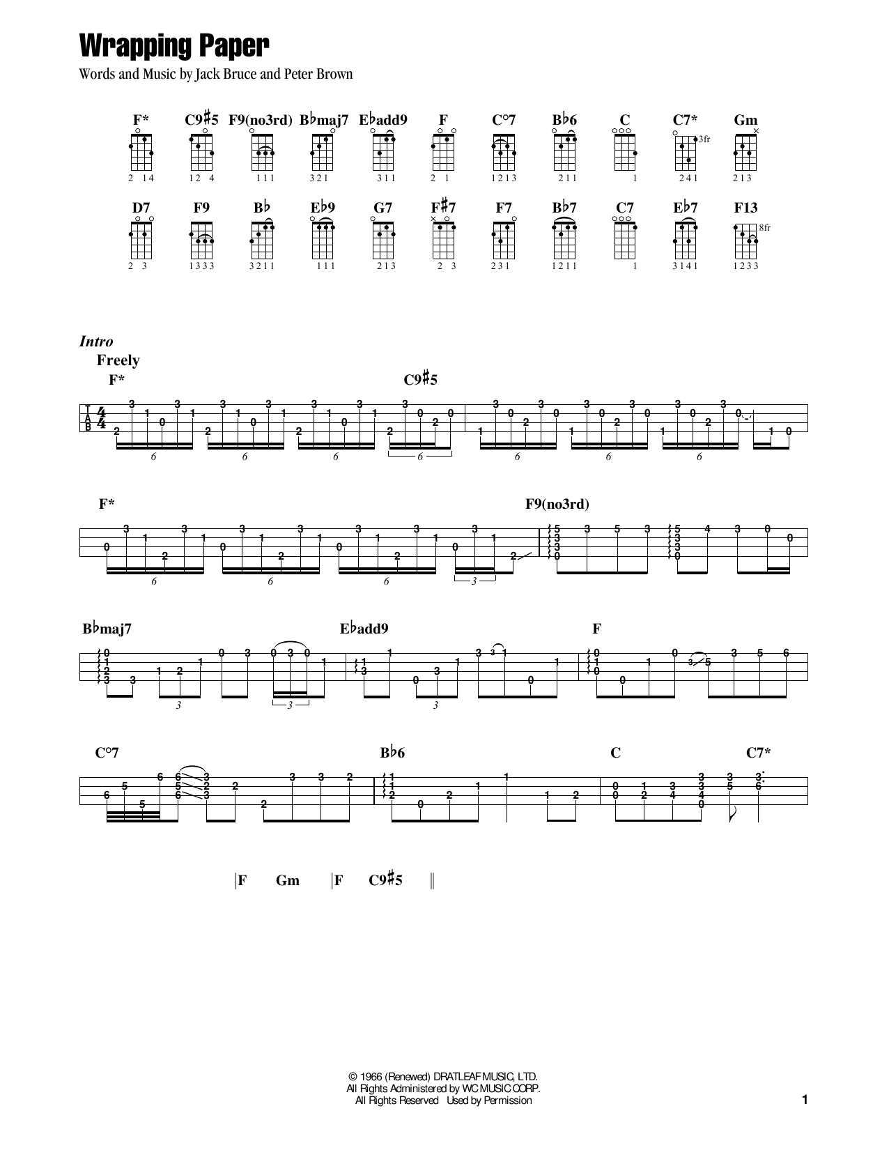 Download Jake Shimabukuro Wrapping Paper (feat. Ray Benson & Asleep At The Wheel) Sheet Music and learn how to play Ukulele PDF digital score in minutes