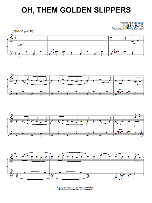 Download Phillip Keveren Oh, Them Golden Slippers Sheet Music and learn how to play Piano PDF digital score in minutes