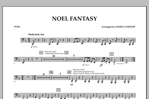 Download James Curnow Noel Fantasy - Tuba Sheet Music and learn how to play Concert Band PDF digital score in minutes