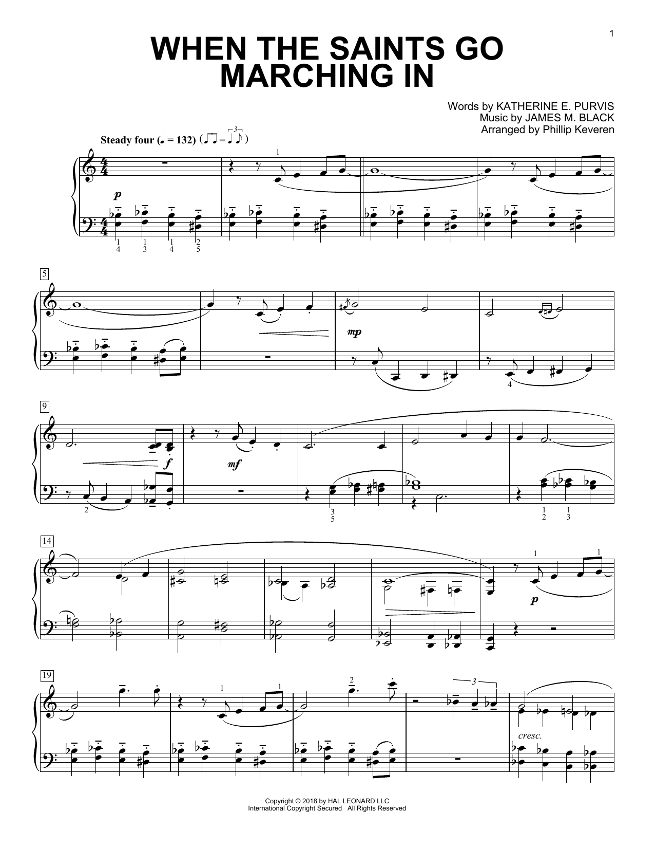 Download Phillip Keveren When The Saints Go Marching In Sheet Music and learn how to play Piano PDF digital score in minutes