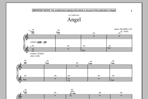 Download James MacMillan Angel Sheet Music and learn how to play Piano PDF digital score in minutes