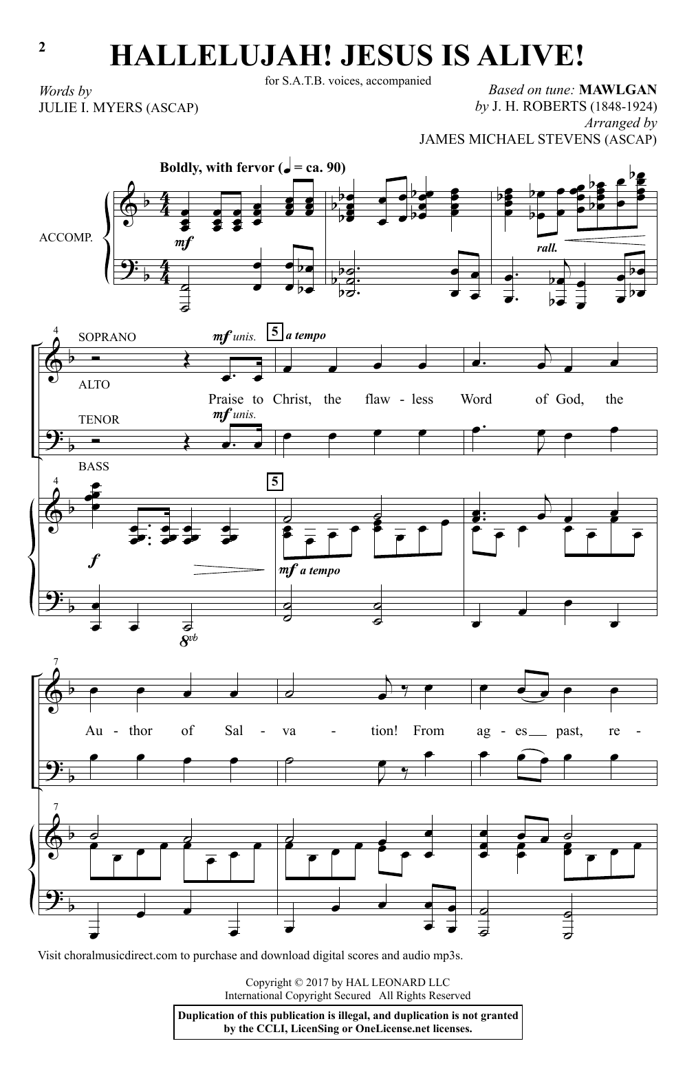 Download James Michael Stevens Hallelujah! Jesus Is Alive! Sheet Music and learn how to play SATB PDF digital score in minutes