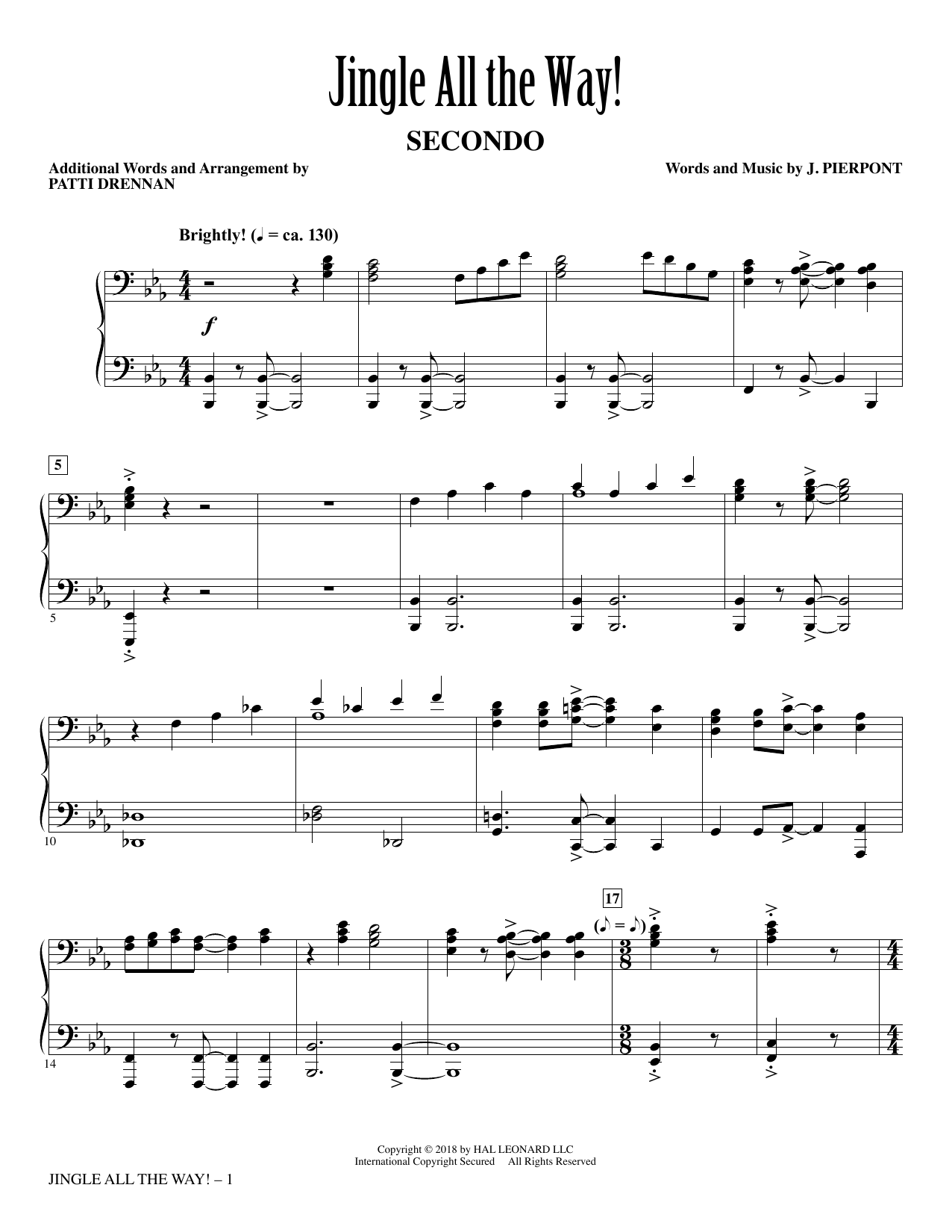 Download James Pierpont Jingle All The Way! Sheet Music and learn how to play Choral PDF digital score in minutes