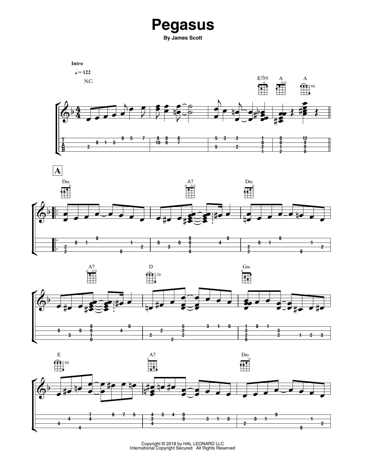 Download Fred Sokolow Pegasus Sheet Music and learn how to play Easy Ukulele Tab PDF digital score in minutes
