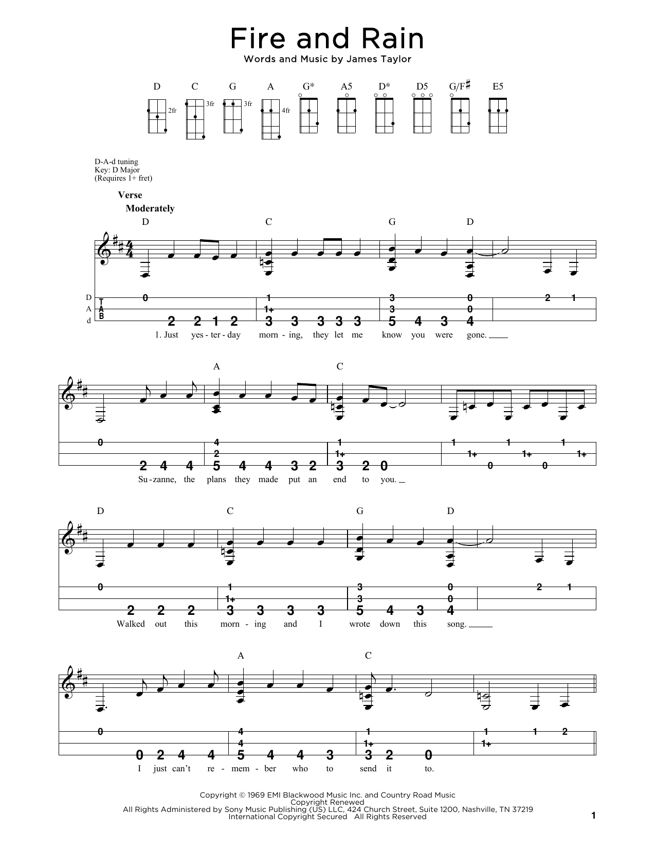 Download James Taylor Fire And Rain (arr. Steven B. Eulberg) Sheet Music and learn how to play Dulcimer PDF digital score in minutes