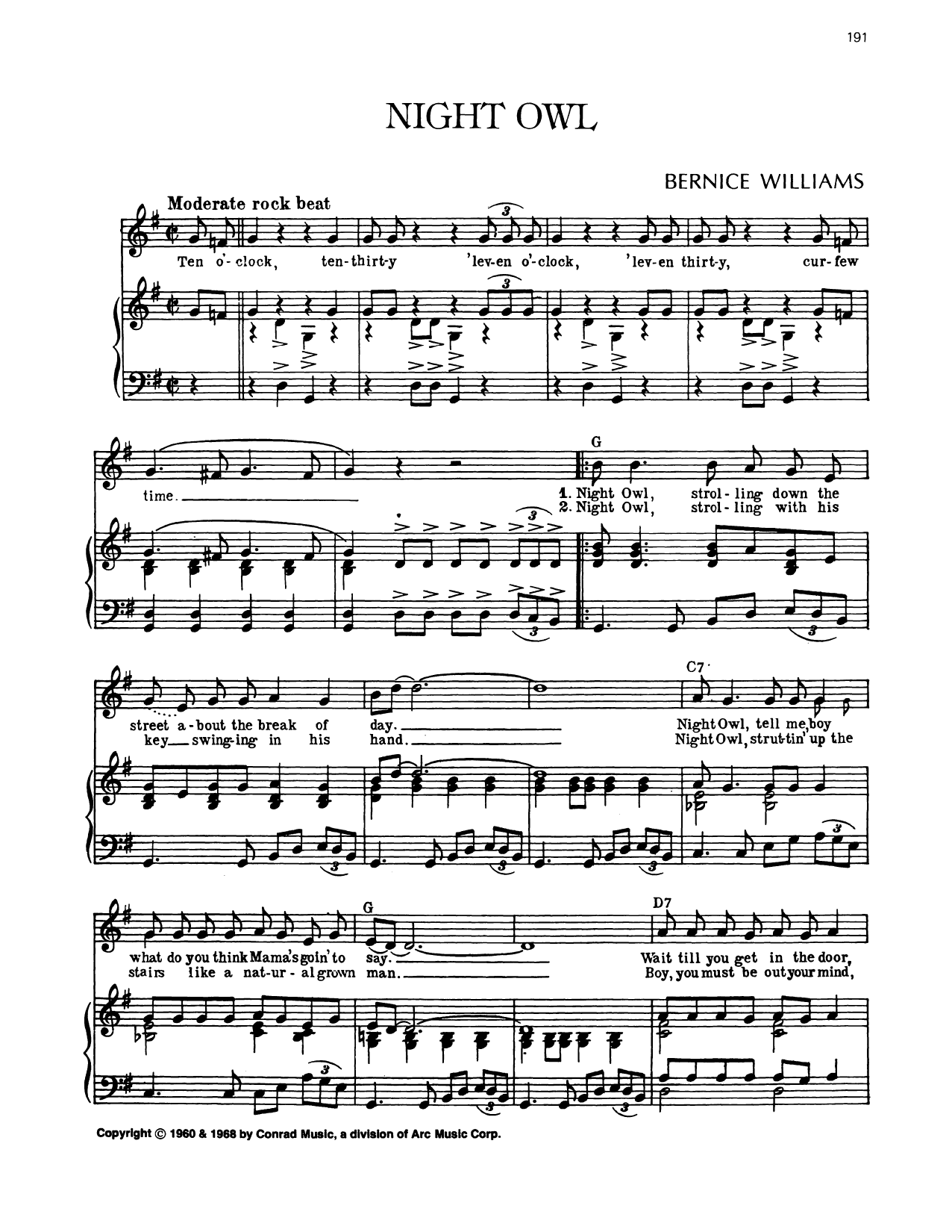 Download James Taylor Night Owl Sheet Music and learn how to play Piano, Vocal & Guitar Chords (Right-Hand Melody) PDF digital score in minutes