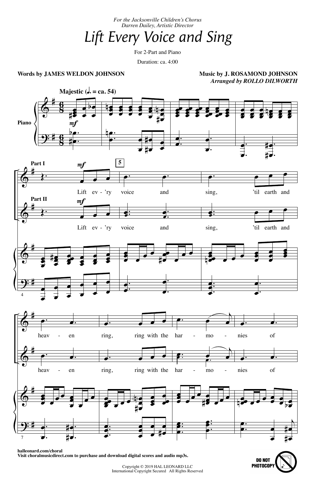 Download James Weldon Johnson and J. Rosamond Johnson Lift Every Voice And Sing (arr. Rollo Dilworth) Sheet Music and learn how to play SATB Choir PDF digital score in minutes