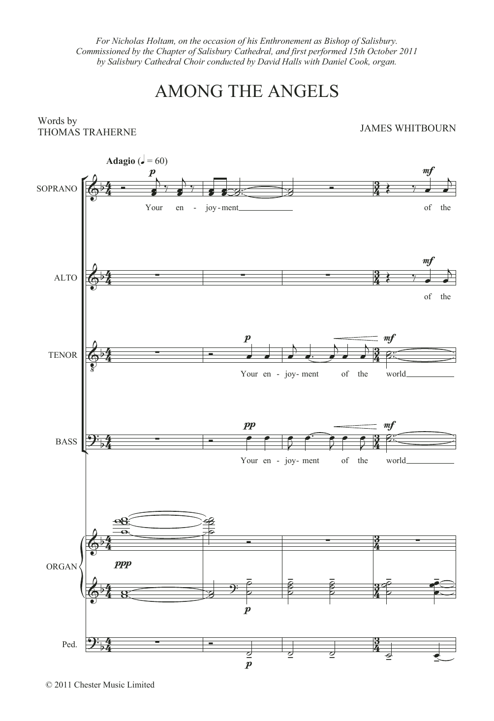 Download James Whitbourn Among The Angels Sheet Music and learn how to play SATB Choir PDF digital score in minutes