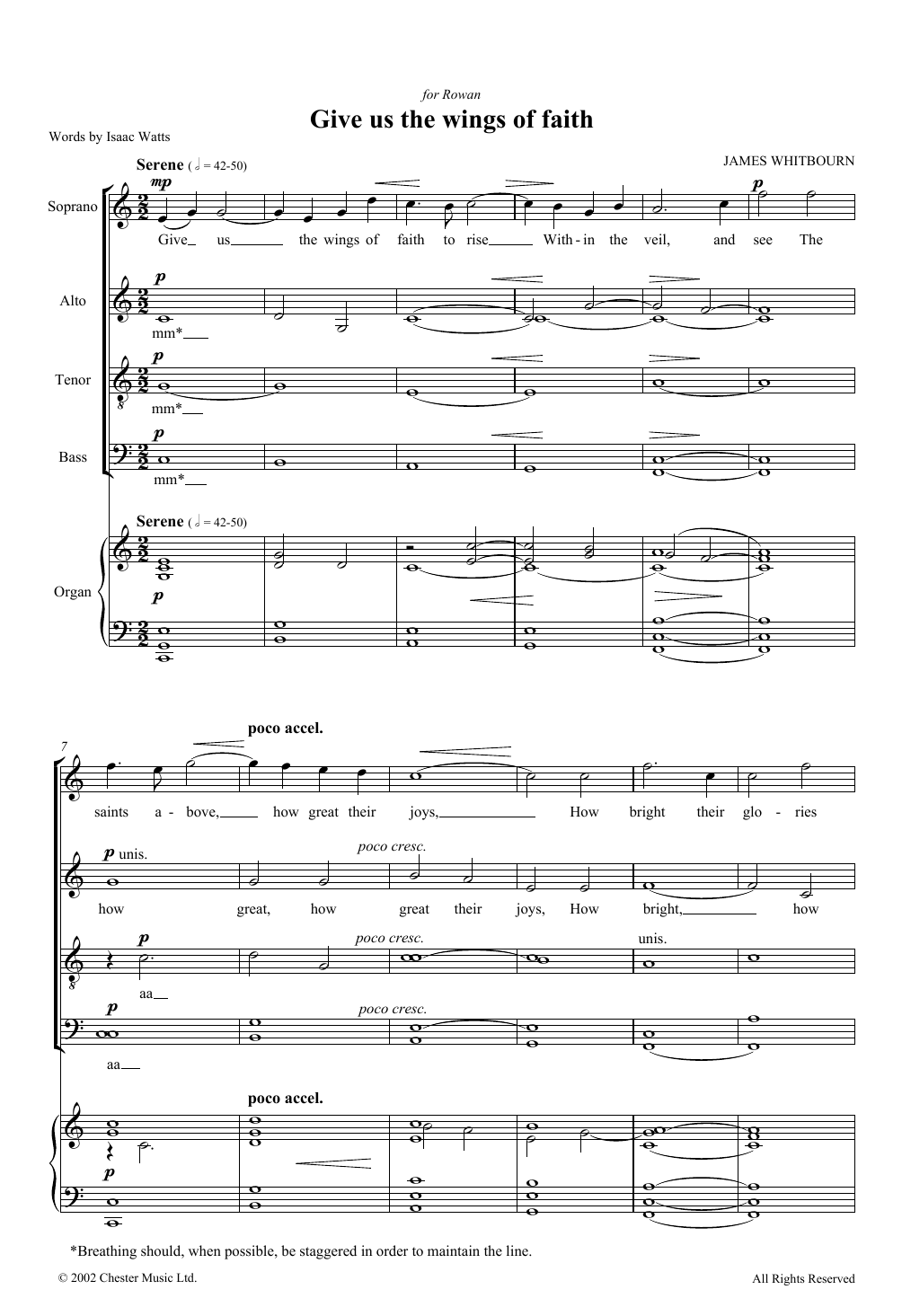 Download James Whitbourn Give Us The Wings Of Faith Sheet Music and learn how to play SATB Choir PDF digital score in minutes