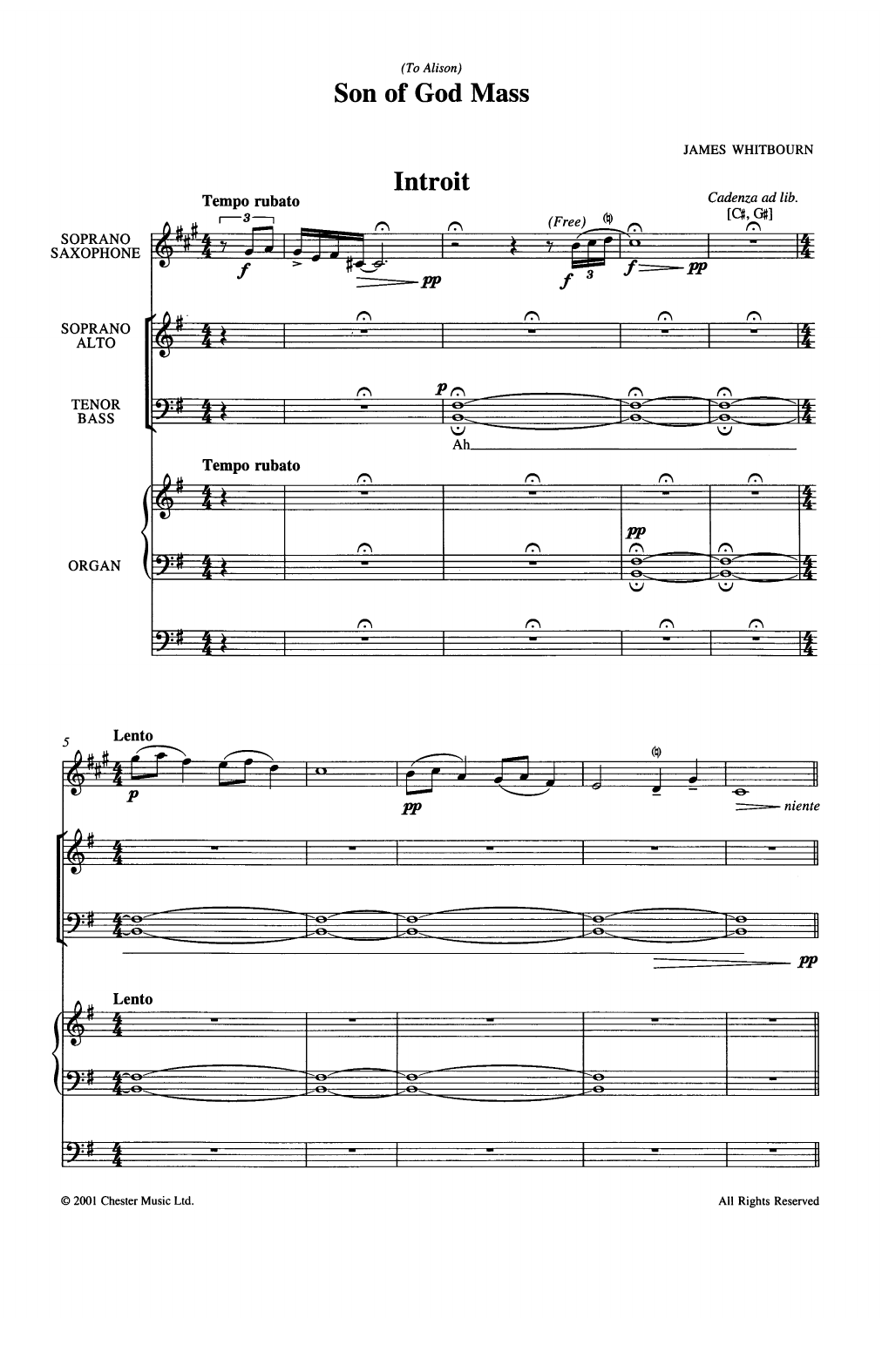 Download James Whitbourn Son Of God Mass Sheet Music and learn how to play SATB Choir PDF digital score in minutes