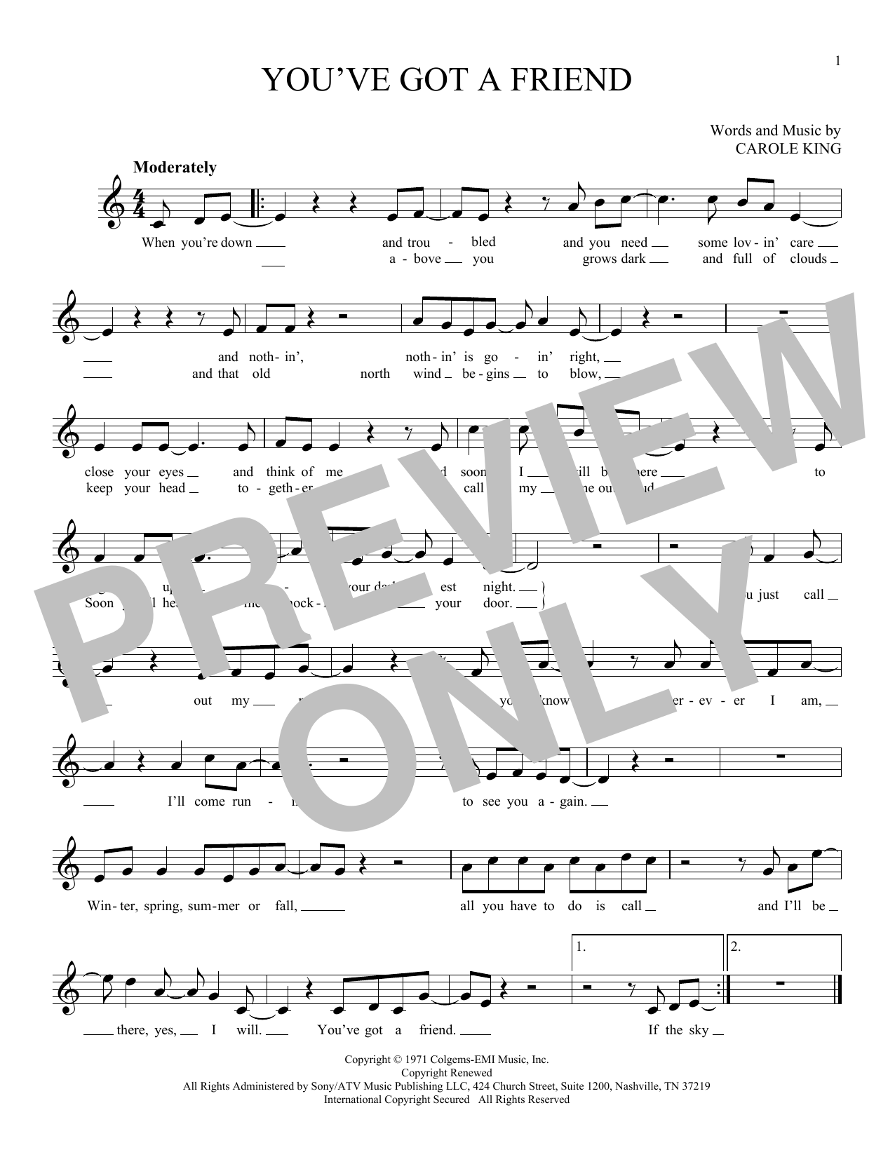 James Taylor You Ve Got A Friend Sheet Music Notes Chords Lyrics Piano Chords Download Pop Pdf