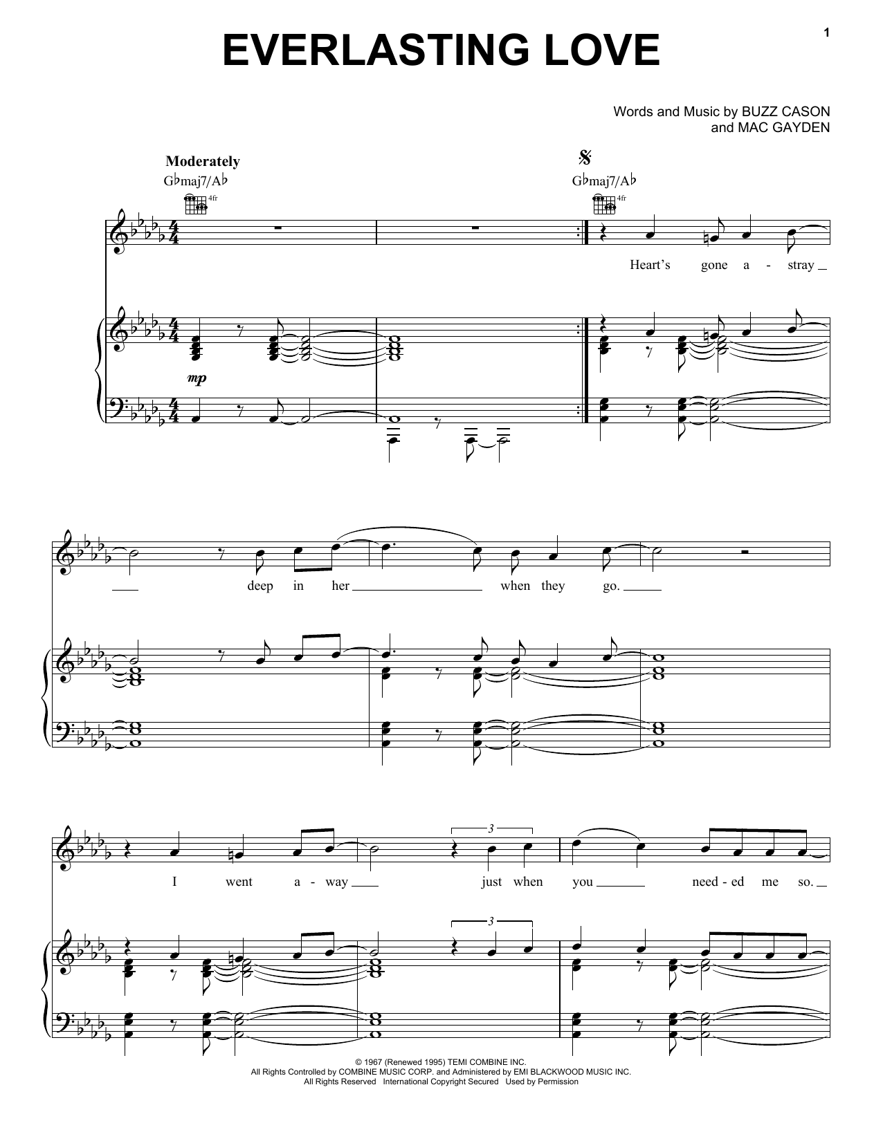 Download Jamie Cullum Everlasting Love Sheet Music and learn how to play Piano, Vocal & Guitar (Right-Hand Melody) PDF digital score in minutes