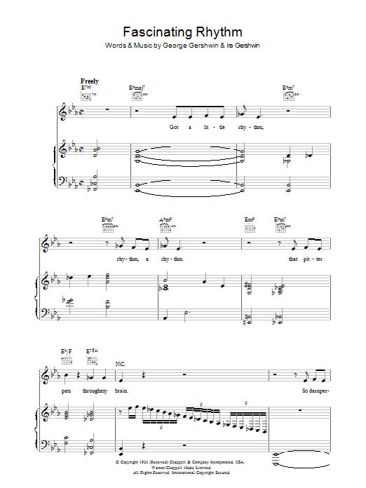 Download Jamie Cullum Fascinating Rhythm Sheet Music and learn how to play Piano, Vocal & Guitar PDF digital score in minutes