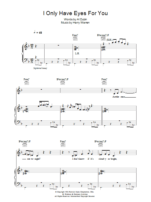 Download Jamie Cullum I Only Have Eyes For You Sheet Music and learn how to play Piano, Vocal & Guitar PDF digital score in minutes