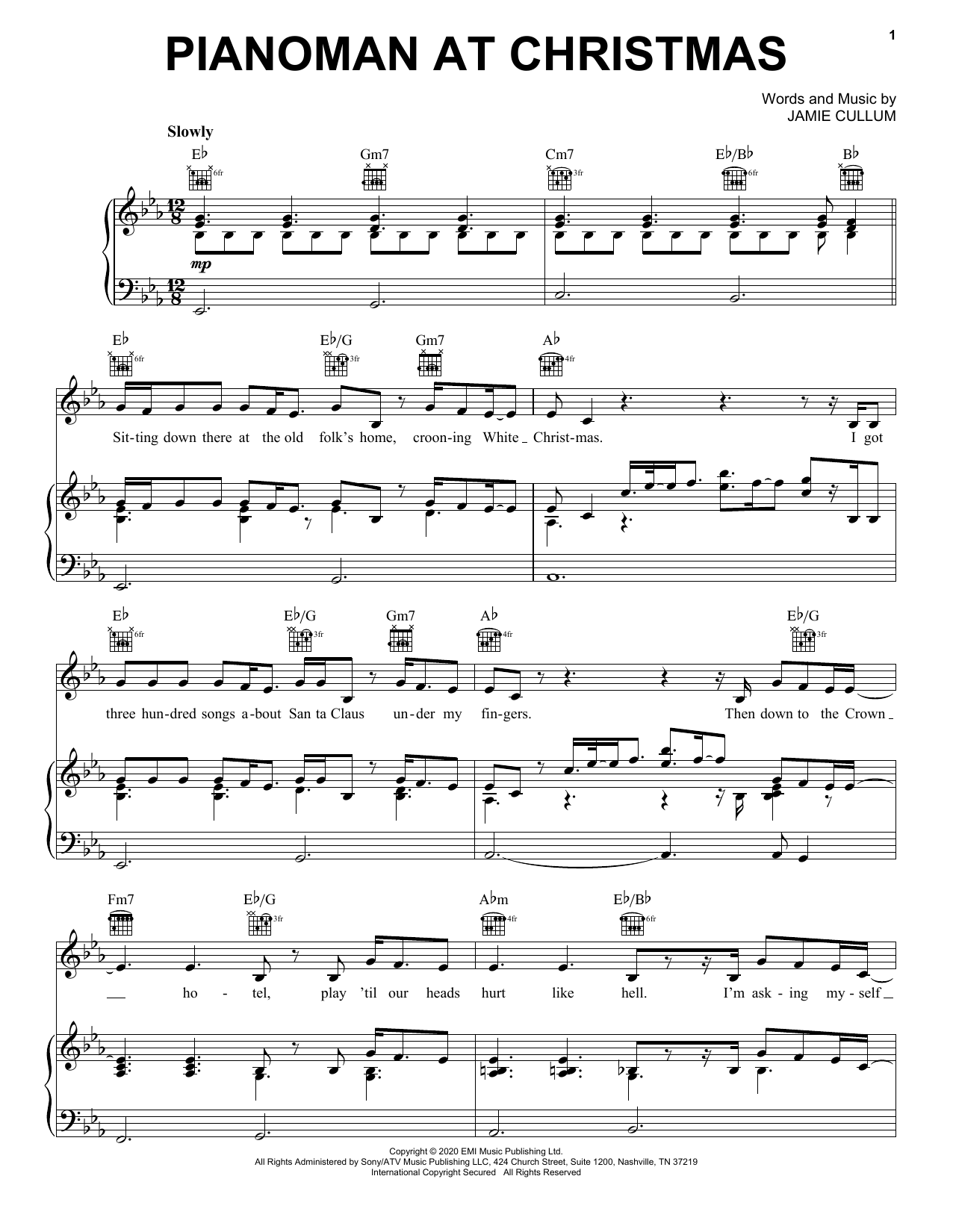 Download Jamie Cullum The Pianoman At Christmas Sheet Music and learn how to play Piano, Vocal & Guitar Chords (Right-Hand Melody) PDF digital score in minutes