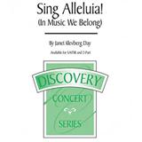 Download or print Janet Day Sing Alleluia! (In Music We Belong) Sheet Music Printable PDF -page score for Concert / arranged SATB SKU: 151374.