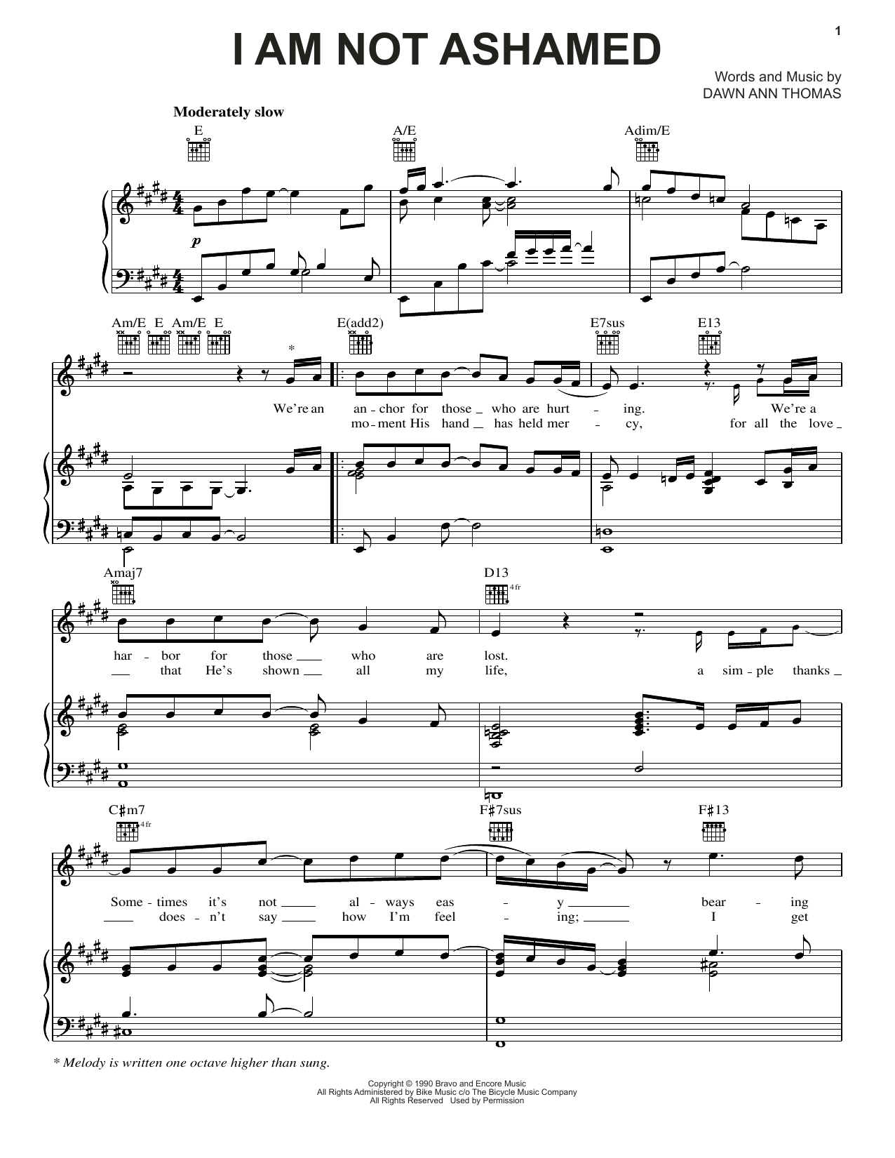 Download Janet Paschal I Am Not Ashamed Sheet Music and learn how to play Easy Guitar PDF digital score in minutes