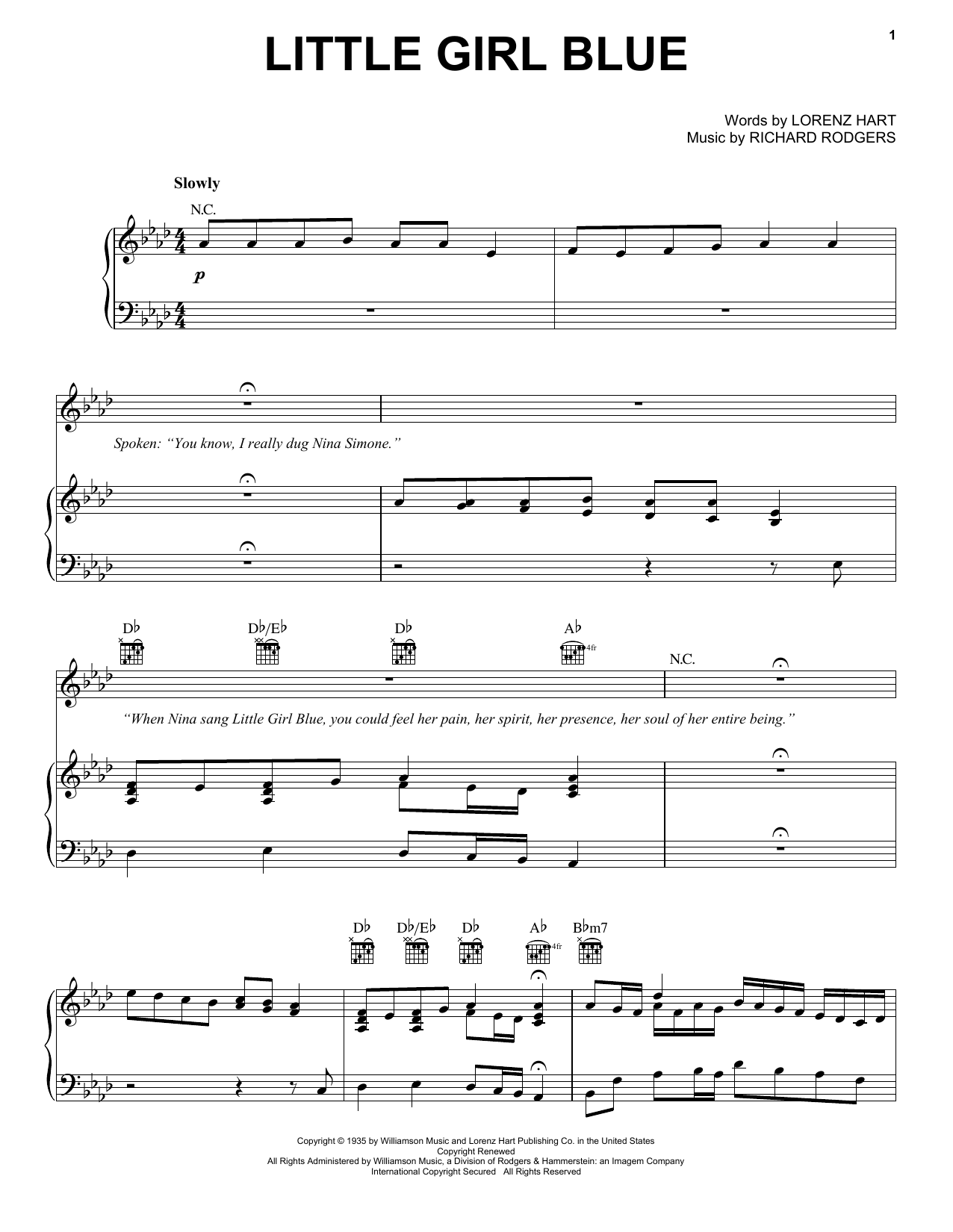 Download Janis Joplin Little Girl Blue Sheet Music and learn how to play Piano, Vocal & Guitar (Right-Hand Melody) PDF digital score in minutes