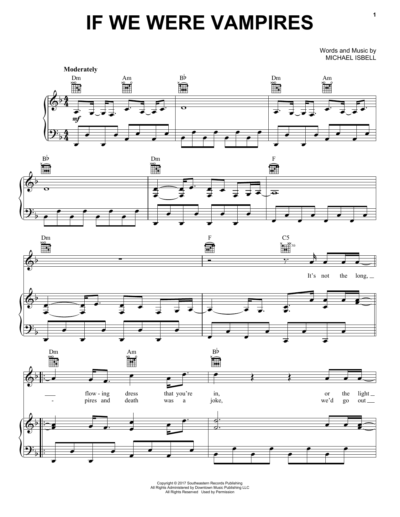 Download Jason Isbell and the 400 Unit If We Were Vampires Sheet Music and learn how to play Ukulele Chords/Lyrics PDF digital score in minutes