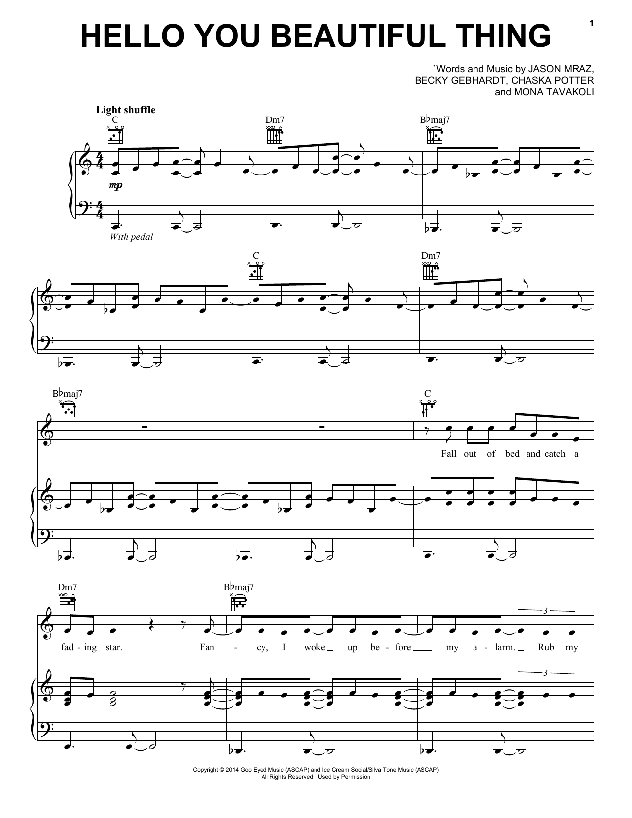 Download Jason Mraz Hello You Beautiful Thing Sheet Music and learn how to play Guitar Tab PDF digital score in minutes