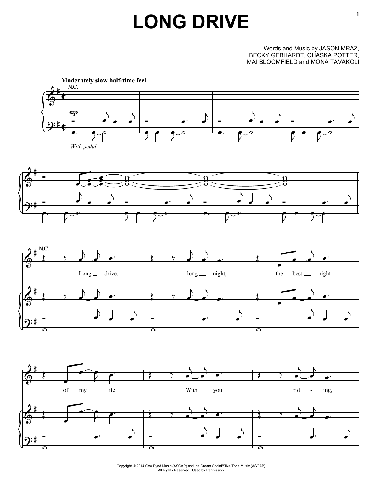 Download Jason Mraz Long Drive Sheet Music and learn how to play Guitar Tab PDF digital score in minutes