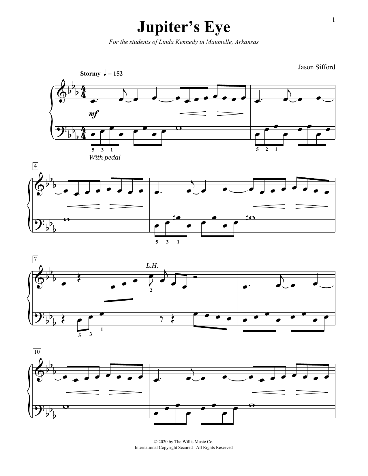 Download Jason Sifford Jupiter's Eye Sheet Music and learn how to play Educational Piano PDF digital score in minutes