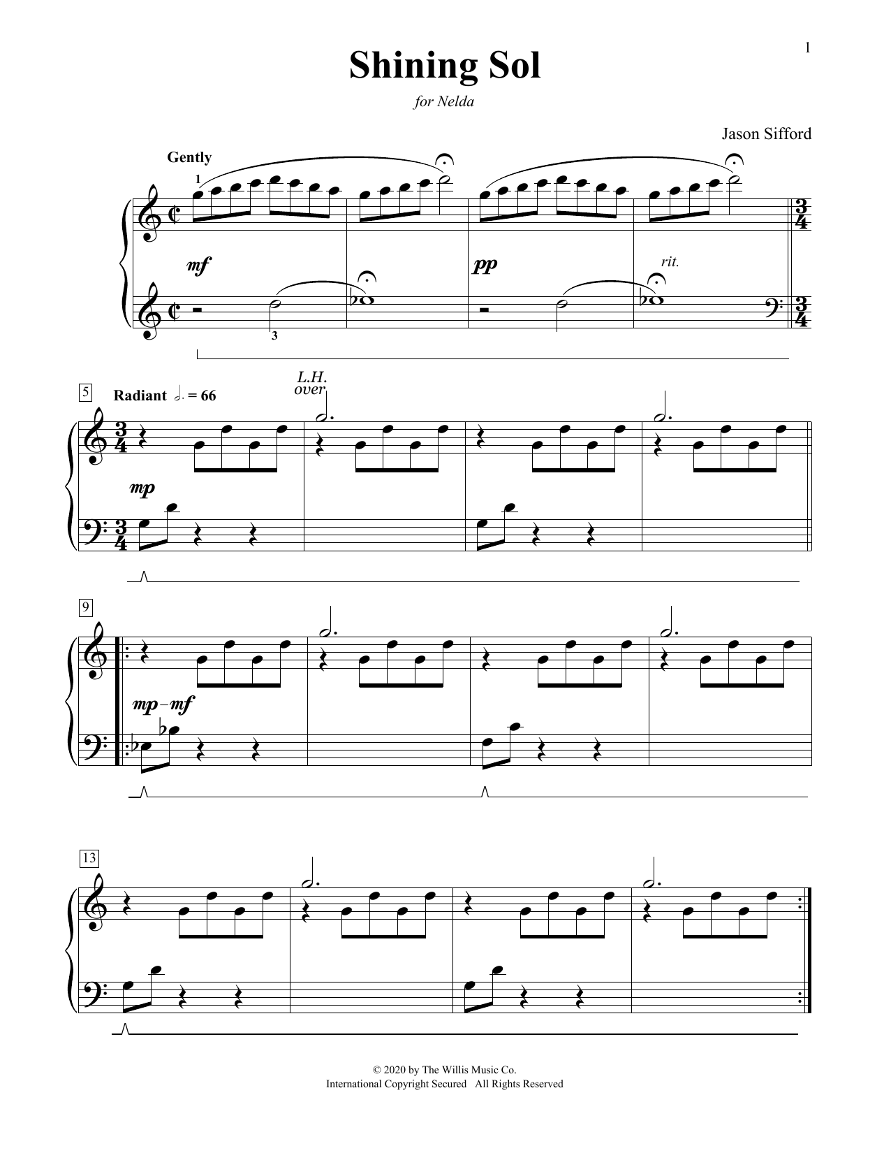 Download Jason Sifford Shining Sol Sheet Music and learn how to play Educational Piano PDF digital score in minutes