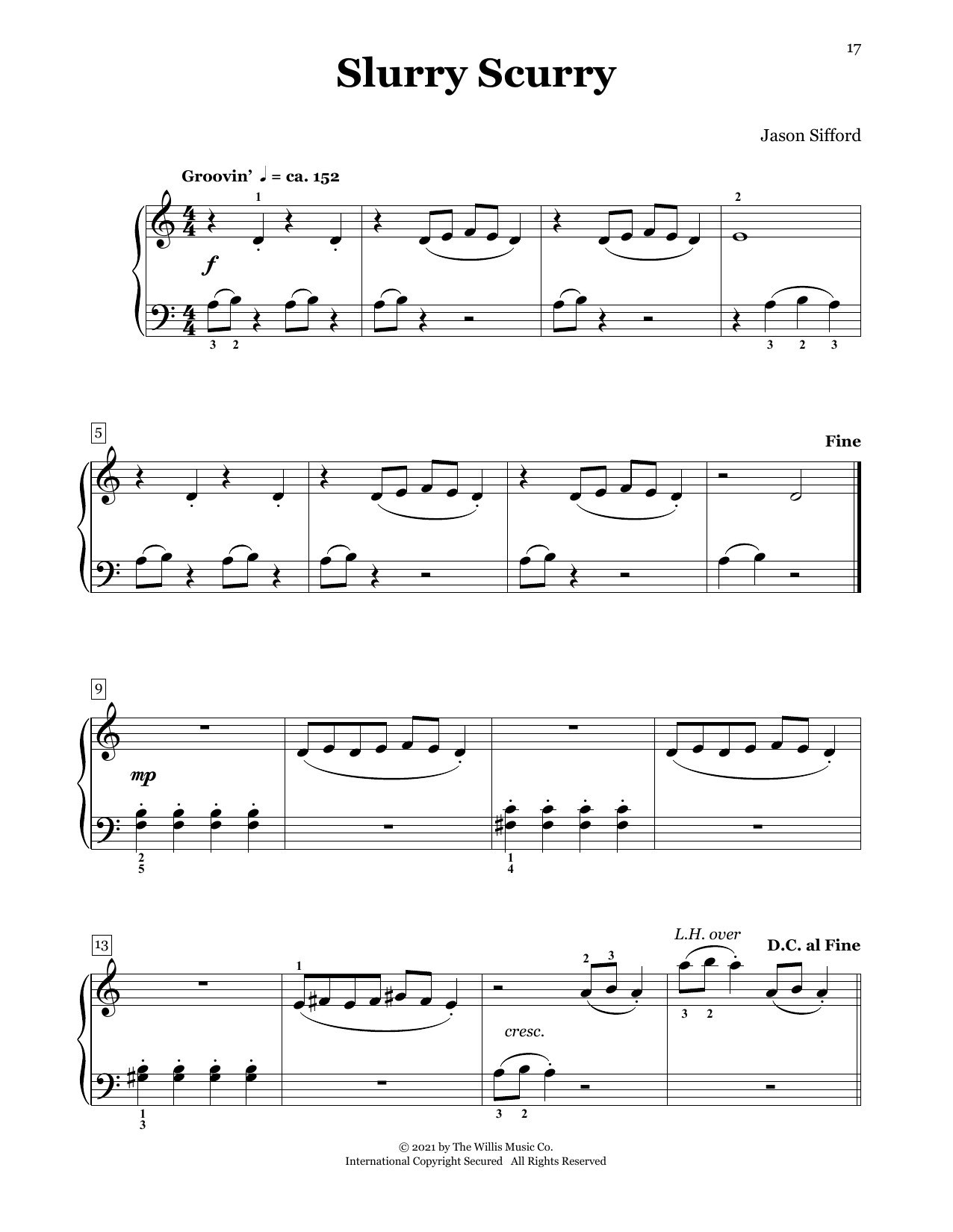Download Jason Sifford Slurry Scurry Sheet Music and learn how to play Piano Duet PDF digital score in minutes