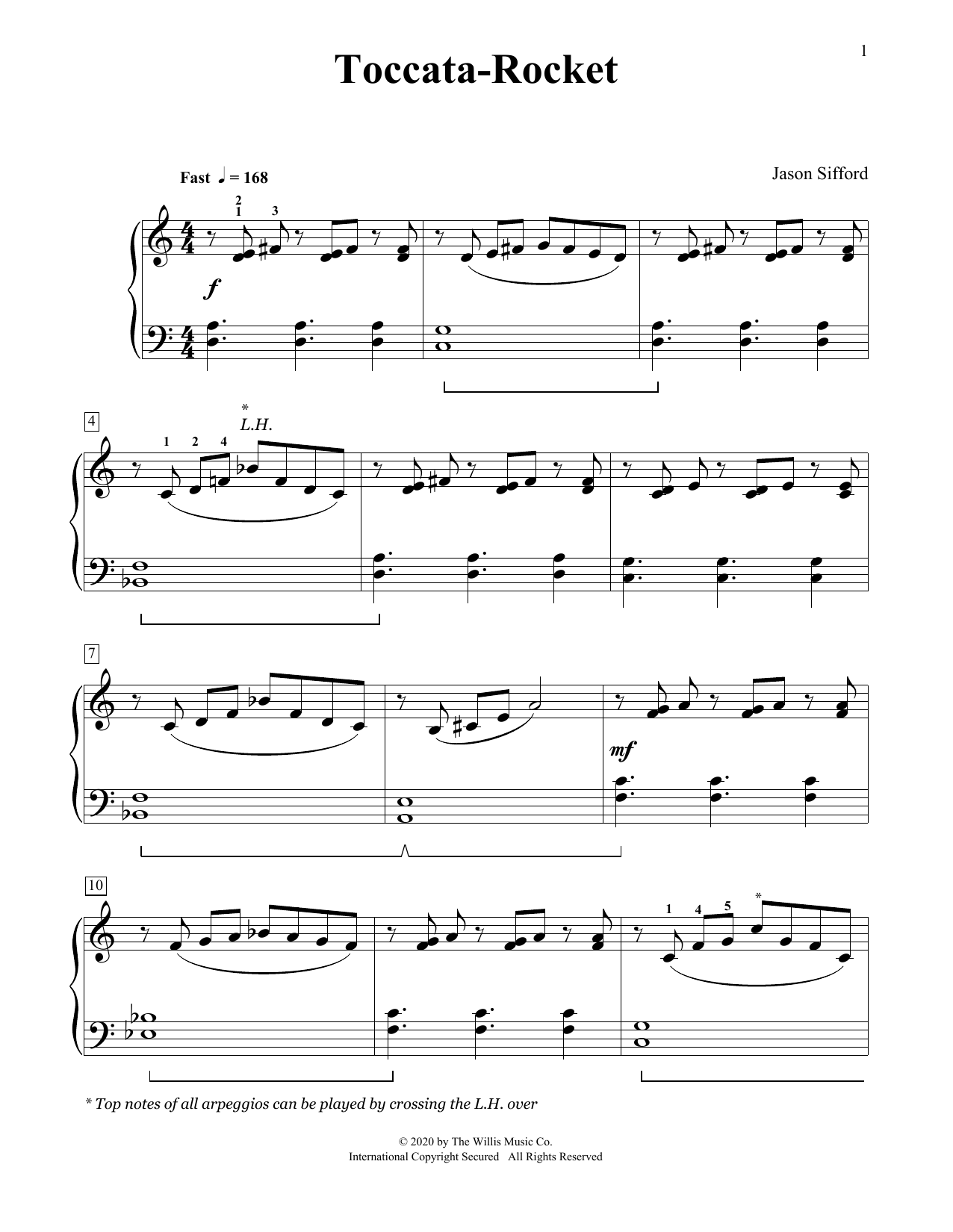 Download Jason Sifford Toccata-Rocket Sheet Music and learn how to play Educational Piano PDF digital score in minutes