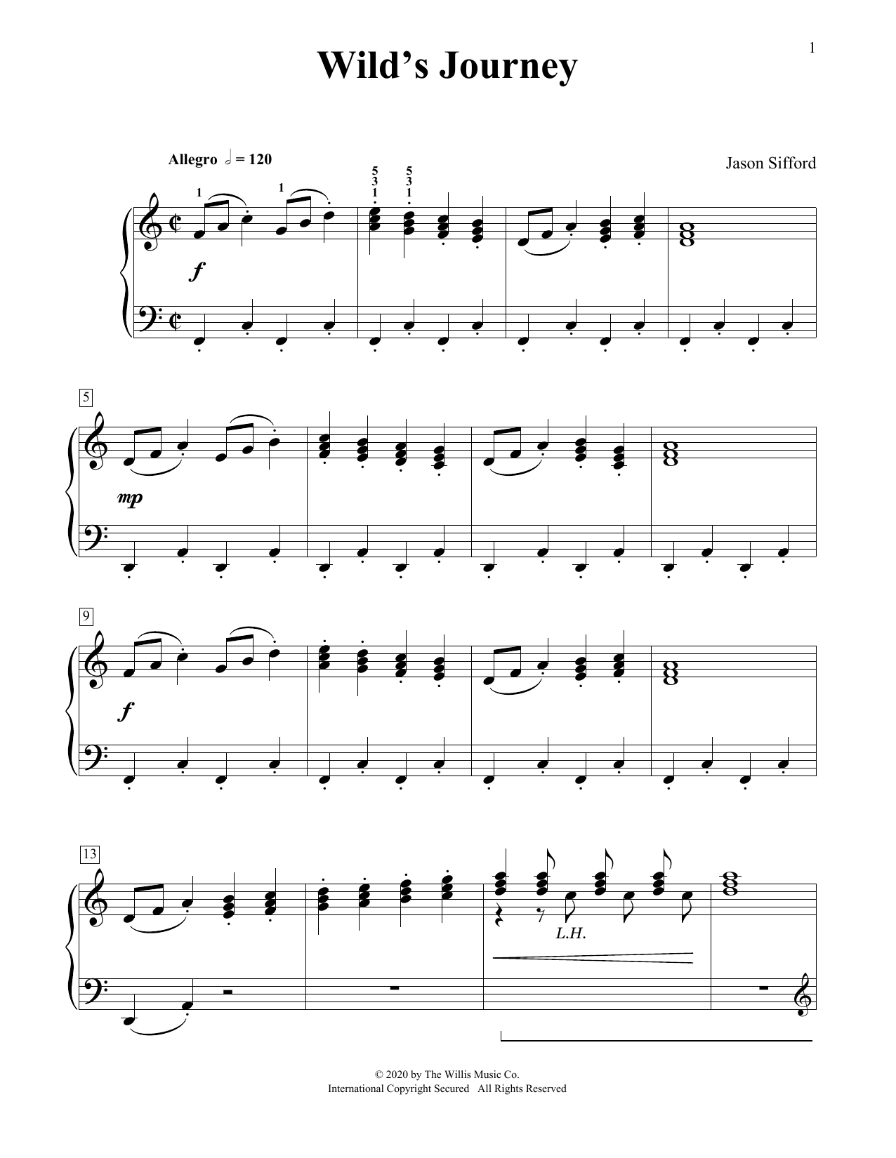 Download Jason Sifford Wild's Journey Sheet Music and learn how to play Educational Piano PDF digital score in minutes